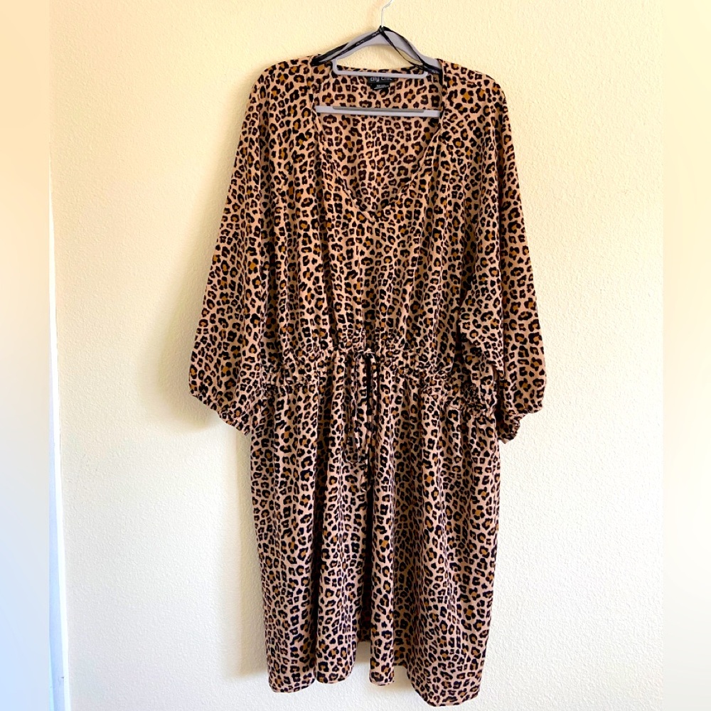 City Chic Leopard Print Dress